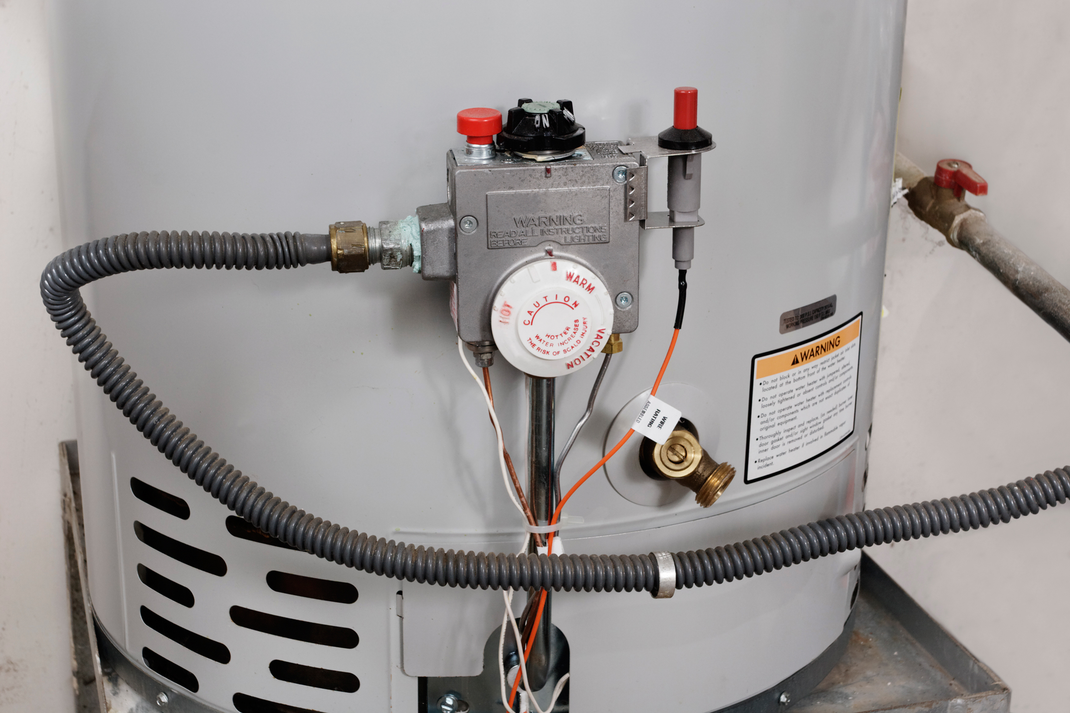 A close up shot of a WyattWorks installed water heater in Cleveland.